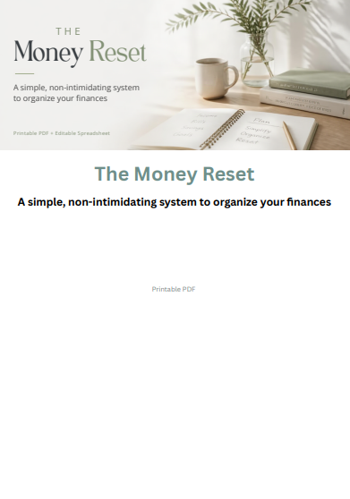 Money Reset Finance Organizer